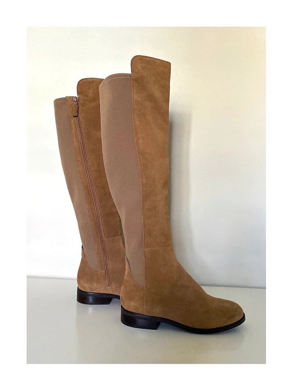Cole Haan Isabelle Suede Over The Knee Boots Tan Grand 360 W25121 Sz7.5 B EUC